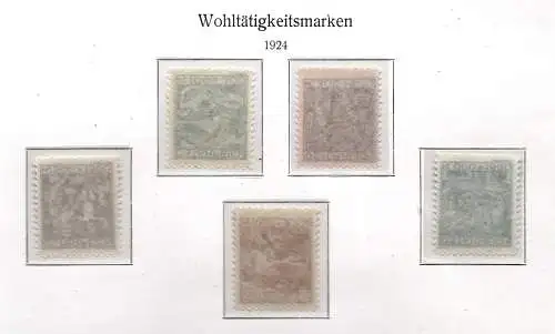Österreich 1924 Nr 442 bis 446 Postfrisch / **