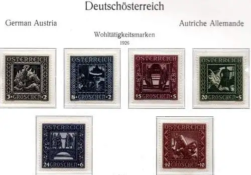 Österreich 1926 Nr 488 bis 493I Postfrisch / **