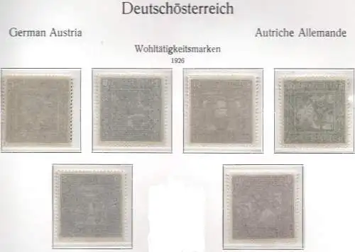 Österreich 1926 Nr 488 bis 493I Postfrisch / **