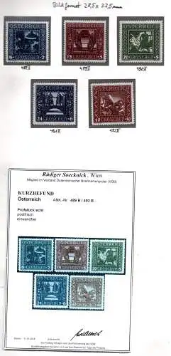 Österreich 1926 Nr 488 bis 493II Postfrisch / **