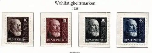 Österreich 1928 Nr 494 bis 497 Postfrisch / **