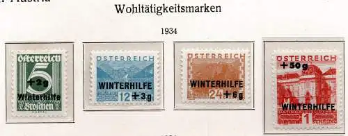 Österreich 1933 Nr 563 bis 566 Postfrisch / **