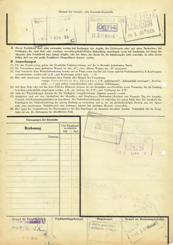 Frachtbrief DDR 1955 VEB BRAUNKOHLENWERK PROSCHIM-HAIDEMÜHL HARSDORF #119
