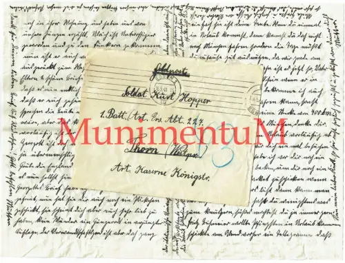 Feldpostbrief Art.Ers.Abt. Nr. 227 Thorn WESTPREUßEN(!) 1940 Essen-West Feldpost