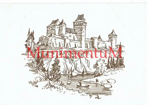 Burgruine Zornstein, Mähren, Thayaland, Ansichtskarte, Südmähren, Verteibung