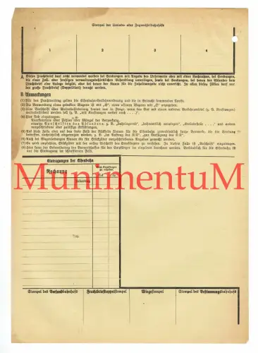 Frachtbrief HEILBRONN Spiegelfabrik Glasgroßhandlung Schweikert 1942