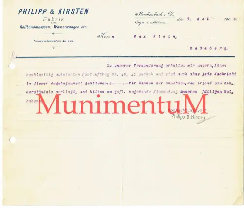 Fabrik Rollbandmaassen, Wasserwaagen Philipp & Kirsten REICHENBACH EGER i BÖHMEN