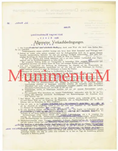 Sächsische Drahtindustrie AG Drahtstiftwerke GROßBAUCHLITZ Angebot Offerte 1926