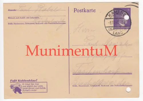 Paul Rabil RÄCKELWITZ BAUTZEN KAMENZ - Bestellung Kücken 1943 per Postkarte