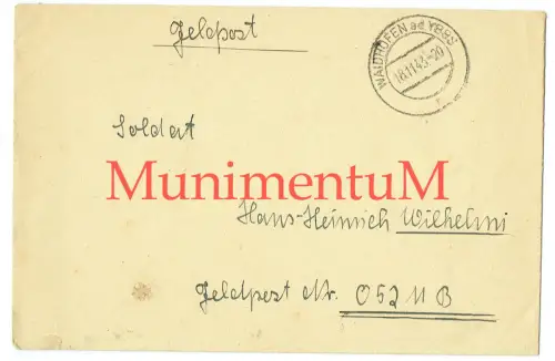 Heeres-Flakartillerie-Abteilung 285 Großdeutschland - leerer Feldpostbrief 1943