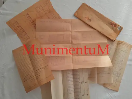 Hochbauamt WAREN Müritz Hochbauabt. SCHWERIN Bauplan SCHARPZOW |Dokumente 1920er