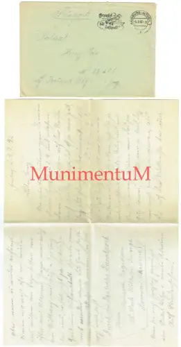 Feldpostbrief 1942 Luftnachrichten Lg Flgm Regiment 11 - Luftalarm Vater Ukraine