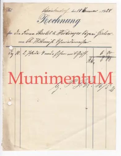 Schneidermeister Wittm.? SCHWINKENDORF, Krs. MALCHIN - Rechnung 1928