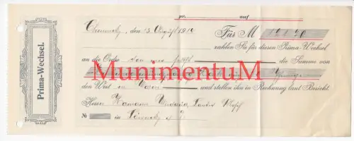 Prima-Wechsel landwirtschaftliche Maschinen Weidauer LÖSSNITZ 1914 zu CHEMNITZ