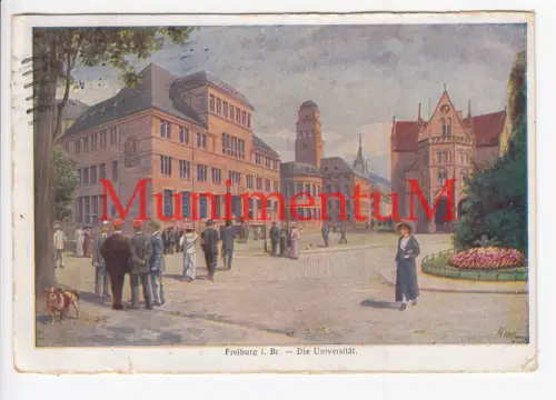 Universität FREIBURG i. Breisgau | Postkarte 1928 Angerlechner nach ZÜRICH