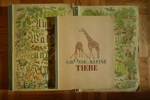 Sammelalben Aus Wald und Flur Band 1/3 Große und kleine Tiere Cigaretten Bilderdienst 