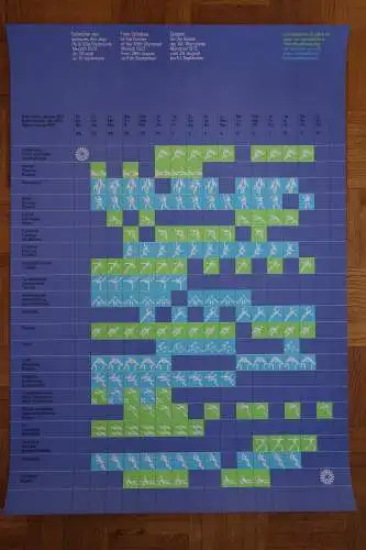 Zeittafel Olympische Spiele München 1972 Otl Aicher A1