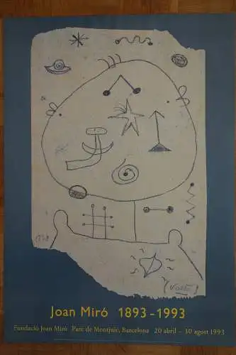 Plakat zur Ausstellung Joan Miro 1893-1993  Barcelona 