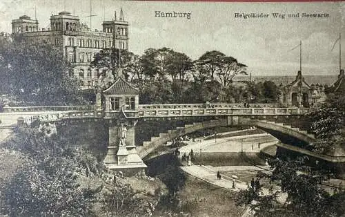 Ak Hamburg, Helgoländer Weg und Seewarte