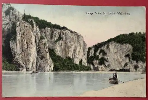 Ak Weltenburg, Lange Wand bei Kloster Weltenburg