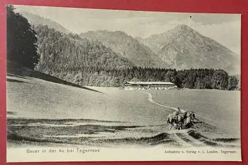 Ak Bauer in der Au bei Tegernsee 