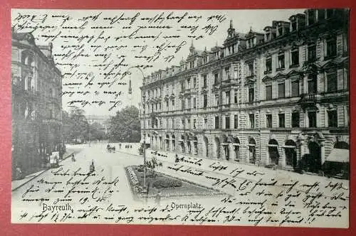 Ak Bayreuth, Opernplatz 