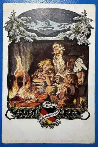  Ak Bund der Deutschen in Böhmen Weihnachtskarte Nr. 4 „Fröhliche Weihnachten“