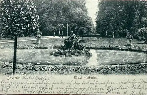 Ak Bayreuth, Königl. Hofgarten 