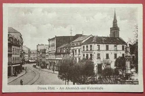 Ak Düren, Rhld., Am Altenteich und Weierstraße