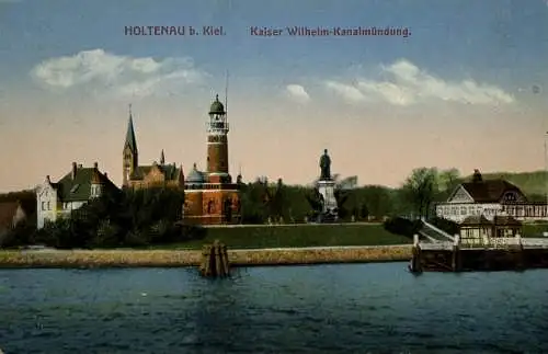 Ak Holtenau b. Kiel, Kaiser Wilhelm-Kanalmündung