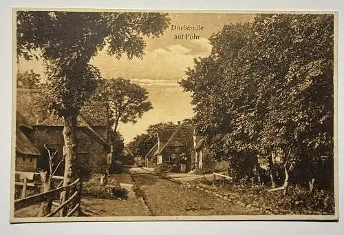 Ak Dorfstraße auf Föhr