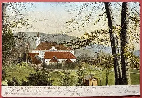 Ak Blick auf Kloster Schäftlarn, Isartal