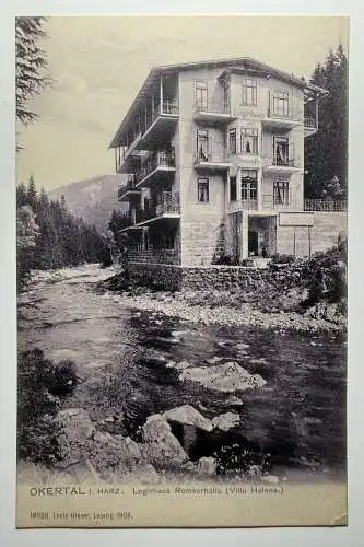  Ak Okertal i. Harz, Logirhaus Romkerhalle 