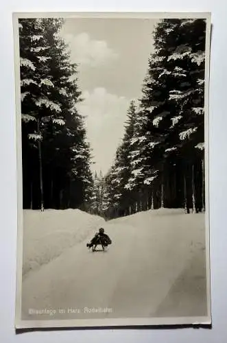Ak Braunlage i. Harz, Rodelbahn