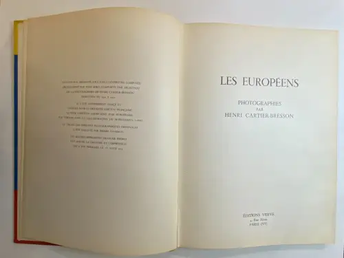 Les Européens - Henri Cartier-Bresson, Paris Editions Verve, 1955