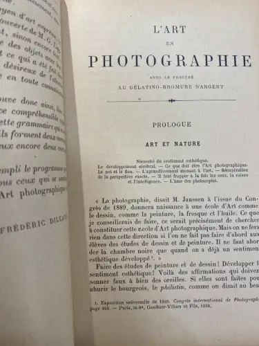 L'Art en Photographie - Frédéric DILLAYE - Edition J.TALLANDIER - Livre rare