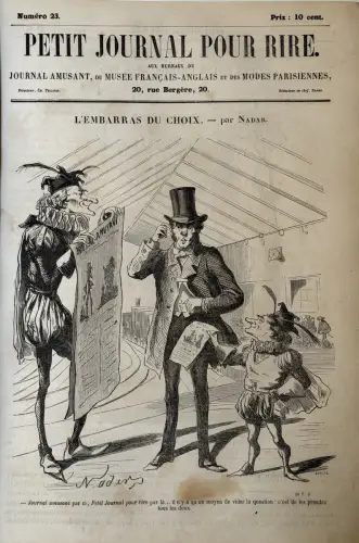 Petit Journal pour Rire de NADAR 131 premiers numéros 1856-1858
