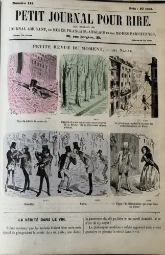 Petit Journal pour Rire de NADAR 131 premiers numéros 1856-1858