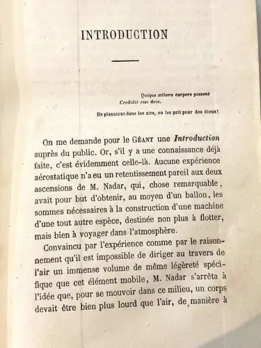Nadar "Mémoires du Géant" 1865