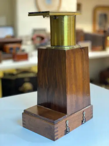 Agrandisseur solaire laiton et acajou -photographie vintage  circa 1900