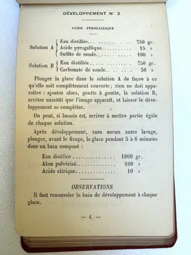 Carnet du Photographe Amateur, Charles JACOB Paris 1891