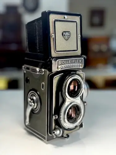 Rolleiflex T1 Gris Objectif Tessar 3,5/75 avec étui