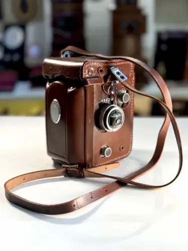 Rolleiflex T1 Gris Objectif Tessar 3,5/75 avec étui