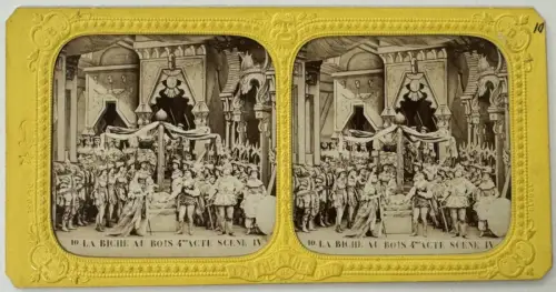 "La Biche au bois" par Adolphe Block 10 cartes stéréo albuminées french tissues