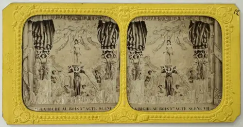 "La Biche au bois" par Adolphe Block 10 cartes stéréo albuminées french tissues