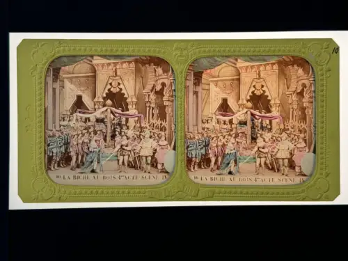 "La Biche au bois" par Adolphe Block 10 cartes stéréo albuminées french tissues