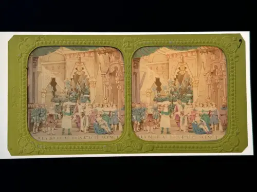 "La Biche au bois" par Adolphe Block 10 cartes stéréo albuminées french tissues