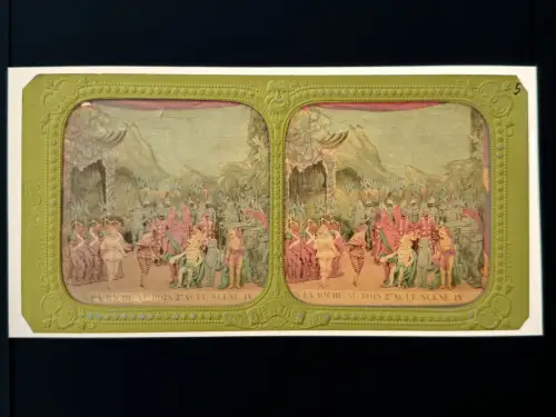 "La Biche au bois" par Adolphe Block 10 cartes stéréo albuminées french tissues