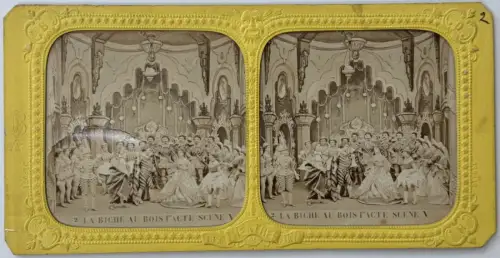 "La Biche au bois" par Adolphe Block 10 cartes stéréo albuminées french tissues