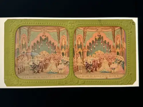 "La Biche au bois" par Adolphe Block 10 cartes stéréo albuminées french tissues